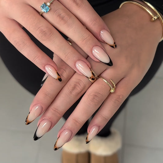 ZZ2002 Fingertip pattern wearable nail tips European and American style 24 pieces