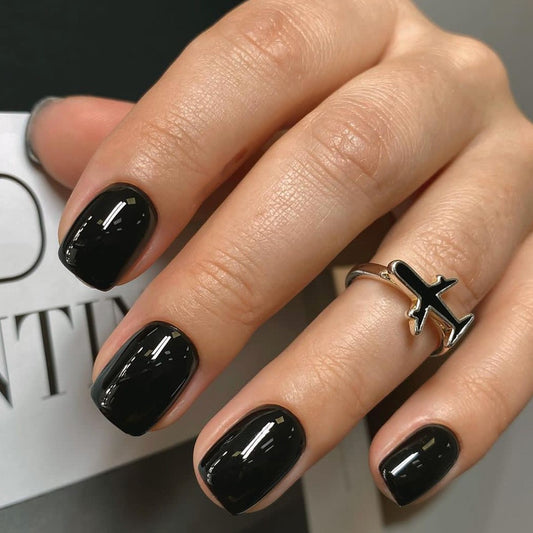 A1-12 Candy color nail art nail tips wearable short nail tips removable fake nail stickers