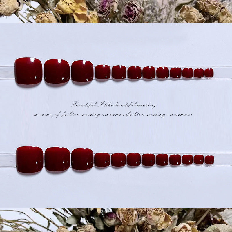 CC-808 New wearable nail patch finished product red white toenails