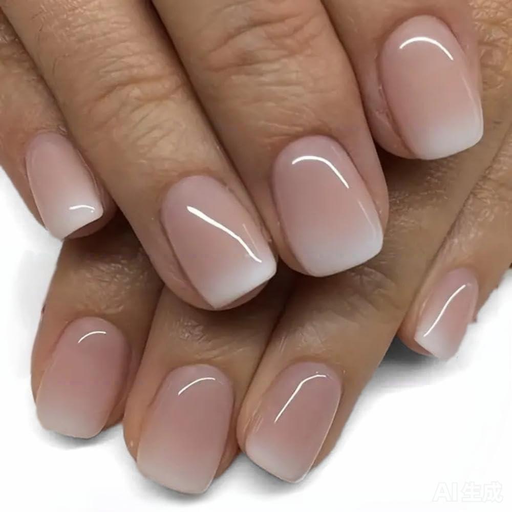 ZZ6005 European and American hot-selling ins style sweet wear nail light pink gradient