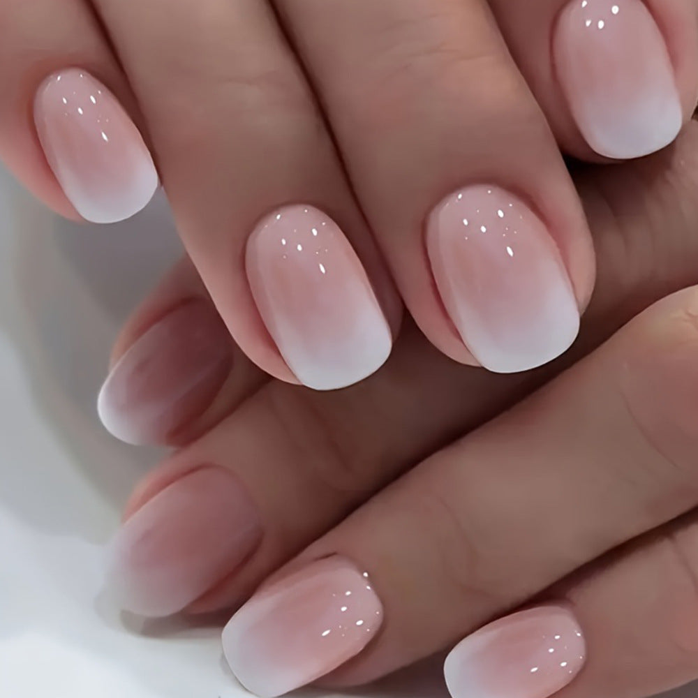 ZZ6005 European and American hot-selling ins style sweet wear nail light pink gradient