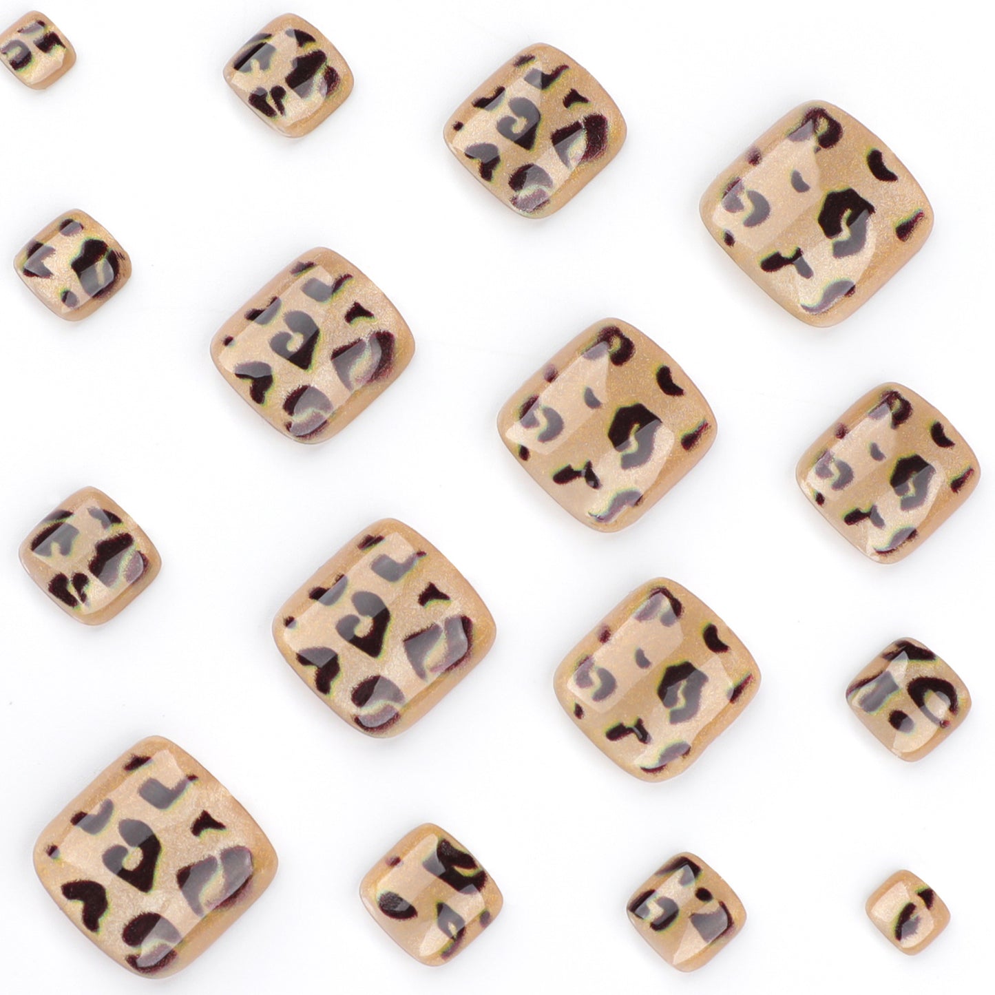 CC-809 New product: hot-selling wearable toenail nails finished leopard print cat eye toenail