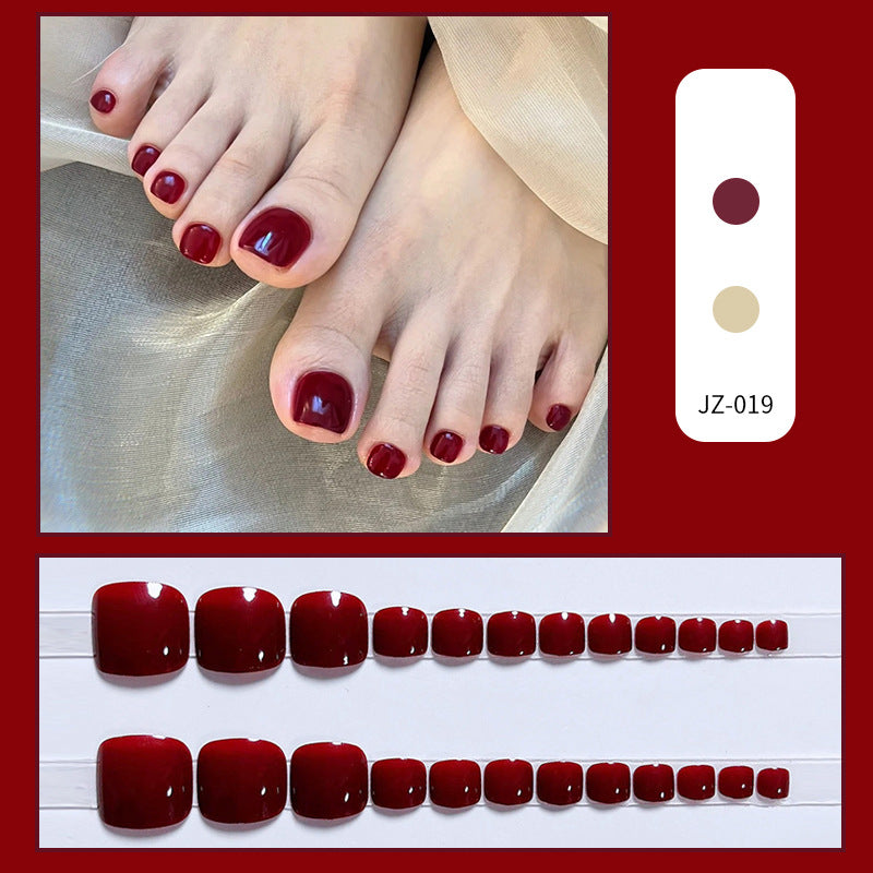 CC-808 New wearable nail patch finished product red white toenails