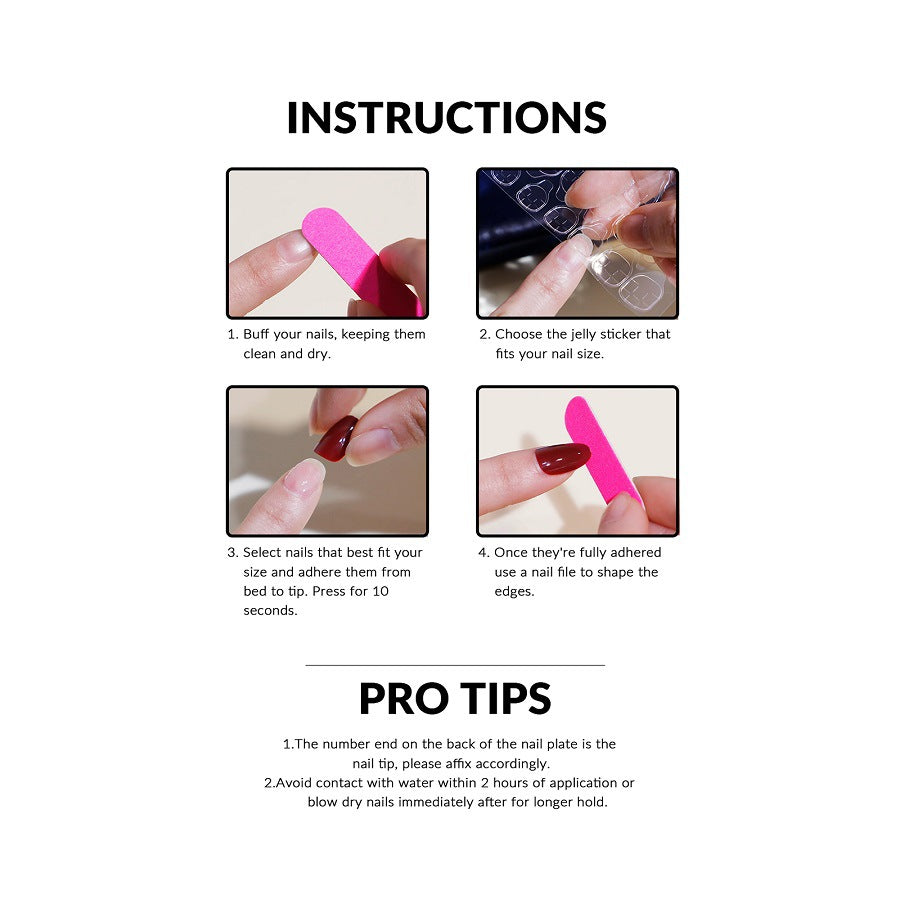 QZ5002 European and American popular wearable nail tips 24 pieces