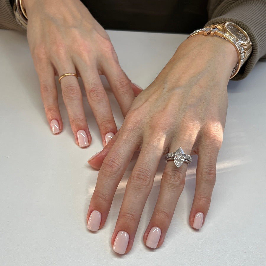 A1-13 Candy color nail art nail tips wearable short nail tips removable fake nail stickers