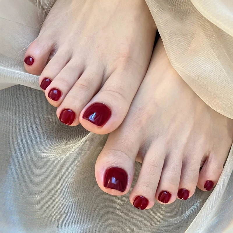 CC-808 New wearable nail patch finished product red white toenails