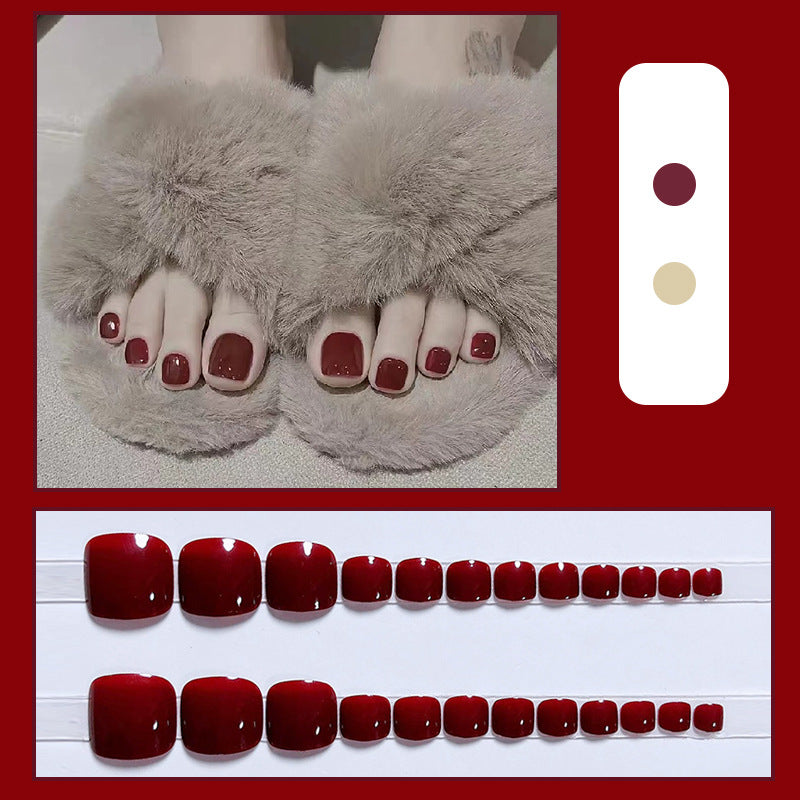 CC-808 New wearable nail patch finished product red white toenails