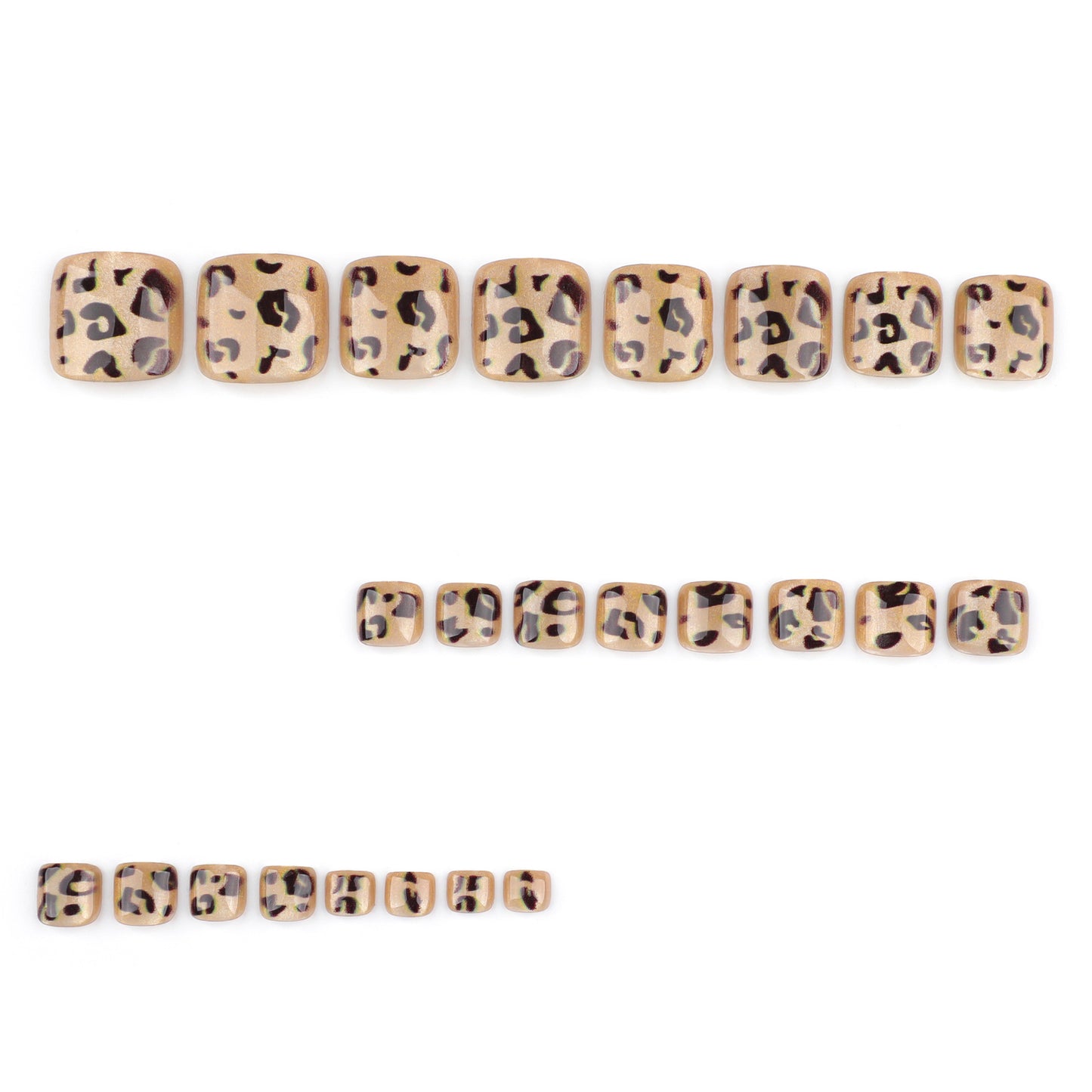 CC-809 New product: hot-selling wearable toenail nails finished leopard print cat eye toenail